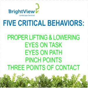 BrightView Banner Five Critical Behaviors 30"x 72"