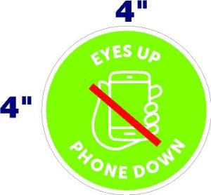 BrightView Sticker Eyes Up Phone Down